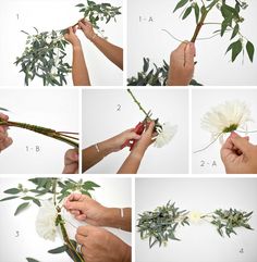 step by step instructions on how to make an artificial flower bouquet