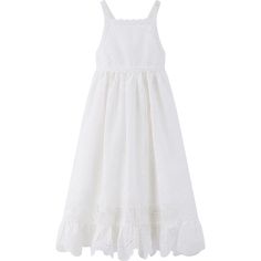 Step into elegance with the Penelope Maxi Dress. With its embroidered details and open back detailing, this maxi dress is perfect for special occasions or simply making a fashion statement. | Marlo Kids | Penelope Maxi Dress Ivory (White, Size 4-5Y) | Maisonette collects the best children’s products from around the world (unlike Zulily, Etsy, The Tot, Farfetch Kids, Childrensalon, Crate and Kids, Kohls, Wayfair, Buy Buy Baby, Nordstroms, Mini Boden, J.Crew Factory, or PotteryBarn Kids), creating a curated shopping experience for you. Think of us as your shortcut to fashion for litte ones! White Broderie Anglaise Sleeveless Maxi Dress, White Sleeveless Broderie Anglaise Maxi Dress, White Sleeveless Maxi Dress With Broderie Anglaise, White Broderie Anglaise Baptism Dress For Summer, White Baptism Dress With Broderie Anglaise For Summer, Kids Dresses, Embroidered Details, Buy Buy, Buy Buy Baby