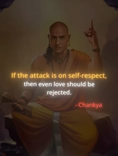 the buddha quote about self - respect is shown in front of an image of him