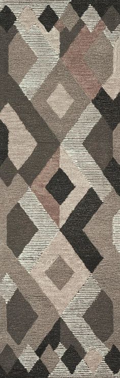 an area rug with various shapes and colors