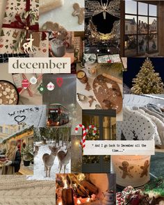 a collage of pictures with christmas decorations