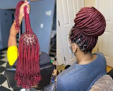 Explore the Magical World of Red Box Braids [50+ Braided Hairstyles Ideas] - Curly Craze Hairstyles Red And Black, Red And Black Box Braids, Braided Hairstyles Red, Pixie Braids, Red Box Braids, Latest Braided Hairstyles, Colored Box Braids, Braided Hairstyles Ideas