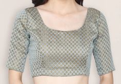 Made To Order Grey Chanderi Blouse In Round Neck And Elbow Sleeves, Indian Blouse,Saree Blouse, Wedding Blouse, All Size Available... Grey Blouse Chanderi Bouse Round Neck Blouse  Back Open Blouse  Elbow Sleeves Blouse  Wedding Blouse  Partywear Blouse Saree Bluse, Open Blouse, Blouse Saree, Wedding Blouse, Saree Blouses, Indian Blouse, Party Kleidung, Sari Blouse, Sleeves Blouse