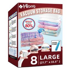 an inflatable vacuum storage bag is shown