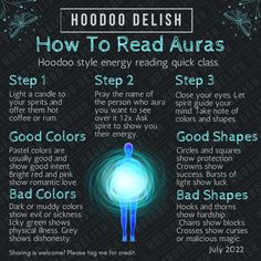 Old hoodoo mamas don’t read auras like modern new age practitioners. But they can definitely see you. Here’s a *very* basic course on how to do an aura and energy reading hoodoo style. Luciferian Witchcraft, Freezer Spell, Hoodoo Delish, Folk Witch