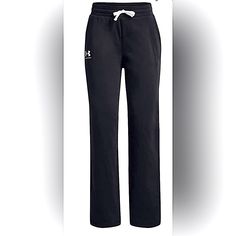 Women’s Rival Fleece Straight Leg Sweatpants. Brand: Under Armour. Size: Small. Color: Black Pants/ White Lettering. Side Pockets. Drawstring Closure. Materials: 80% Cotton/ 20% Polyester. New With Tags. Non-Smoking/ No Pet Home. Straight Leg Sweatpants, Black Sweatpants, Pants White, Under Armour Pants, Pet Home, Under Armor, Jumpsuits For Women, Black Pants, Pant Jumpsuit