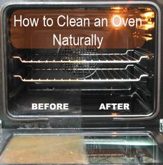 an oven with the door open showing it's cooking before and after being cleaned