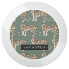 personalized tiger pattern with name plate