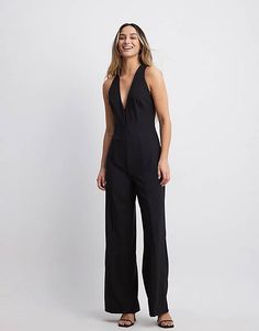 NA-KD straight fit vest jumpsuit in black | ASOS Backless Jumpsuits And Rompers For Spring Formal, Backless Formal Jumpsuits And Rompers For Spring, Formal Backless Jumpsuit For Spring, Backless Formal Jumpsuit For Spring, Chic Summer Jumpsuits And Rompers With Back Zipper, Full Length Jumpsuits And Rompers For Summer Nights, Fitted Strapless Sleeveless Jumpsuit With Pockets, Fitted Strapless Jumpsuit With Pockets, Fitted Summer Jumpsuit With Back Opening