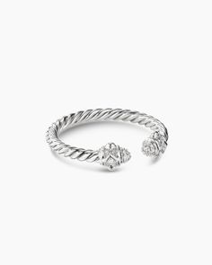 David Yurman | Renaissance Ring in 18K White Gold with Diamonds, 2.3mm David Yurman Ring, Women's Rings, 18k Gold Ring, Rare Gemstones, Gold Diamond Rings, Jewel Tones, High Jewelry, Everyday Jewelry, David Yurman