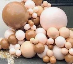 balloons are stacked on top of each other