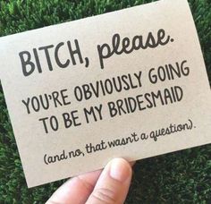 Bridesmaid Card, Bridesmaid Proposal Cards, Future Wedding Plans, Bridal Party Proposal