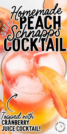 A sweet and fruity cocktail, our peach schnapps cocktail features fresh summer flavors and beautiful red and orange layers that will tantalize your taste buds. Fireball Whiskey Drinks, Peach Schnapps Drinks, Valentines Cocktail, Sweet Cocktail, Pineapple Vodka, Pool Drinks, Peach Cocktail, Fruity Cocktail, Peach Drinks