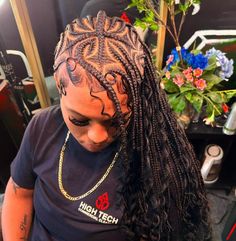 @THEBRIANNAA ☆ Ponytail Braided, Hair Braid Patterns, Scalp Braids, Boho Hairstyle