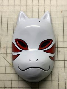 What we have here is a vacuum formed animal ninja mask for cosplay. It is wearable and adjustable straps to kids to adults.  The measurements are  7" wide by 9.5" tall (not including the ear hight) The build process  https://www.youtube.com/watch?v=VH2QVvbdA8E Anbu Mask, Ninja Cosplay, Ninja Mask, Cosplay Mask, Costume Masks, Vacuum Forming, Costume Mask, Costume Accessories, Adjustable Straps