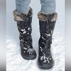 Fully Lined With Soft Fur To Keep The Feet Warm All Day Long In Winter Ships In 6-10 Days Water-Resistant Uppers; Seam Sealed ; Fur Lining. Shaft Measures Approximately 15" From Arch Heel Measures Approximately 1 Inch" Boots Opening Measures Approximately 15" Around Winter Boots Featuring 200g Thermopile Insulation Designed To Keep Your Feet Warm In Conditions As Low As -25 Degree Fahrenheit Zipper Closure, For Easy On And Off Heel Height: Approximately 1 Inch; Platform Measures: Approximately 0 Sperry Duck Boots, Ugg Boots Short, Coach Boots, Leopard Boots, Bailey Bow Uggs, Bow Boots, Short Leather Boots, Ugg Classic Short, Sorel Boots