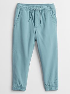 Toddler Jersey-Lined Joggers | Gap Factory Casual Spring Joggers With Pull-on Style, Casual Bottoms With Elastic Side Panels For Summer, Casual Summer Bottoms With Elastic Side Panels, Casual Spring Joggers, Everyday Spring Bottoms With Drawstring, Summer Sweatpants With Elastic Waistband For Everyday, Cotton Bottoms With Adjustable Comfort Waistband, Pants With Adjustable Elastic Waistband For Spring, Spring Pants With Adjustable Elastic Waistband