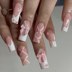 PRICES MAY VARY. 💕【Press on nails long product】this false nails with designs made of good acrylic ABS material, firm and not fragile or break or fade, more glossy, wouldn't hurt your nails,Softness is similar to human nails. 💕【Press on nails coffin pack】24 pcs-12 Sizes long nails, false nails with glue 1 stick , 1 nail file,, 1 sheet jelly glue. 1 Cleaning Cloths,1 wooden stick.please note:durability of jelly glue is not as good as liquid glue, but it makes false nails Reusable，Please use suit Paznokcie Hello Kitty, Fake Nails White, Nagel Tips, Easy Nails, Manicure Tips, Coffin Press On Nails, Her Nails, White Nail, Pink Acrylic Nails