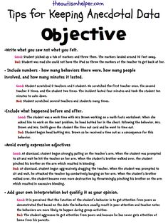 a poster with the words tips for keeping aneclab data subjective in it