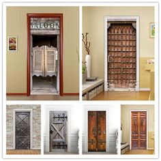 several different doors are shown in this collage