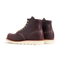 Red Wing's been making their Classic Moc boot for over 70 years. Its staying power is a testament to the shoe's quality and its timeless design. This release has an upper made from full-grain, waxed leather in a Black Cherry Excalibur color that will only improve over time. It's married to the Traction Tred rubber outsole with a Goodyear leather welt, allowing the boots to be resoled as needed. A cork midsole provides comfort while triple stitching and Taslan laces offer added durability, only i