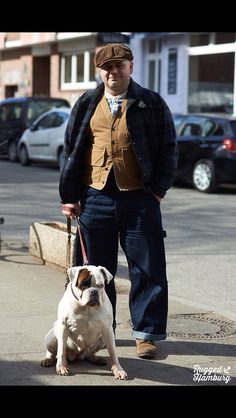 One man and his dog Big Man Style, Mens Plus Size Fashion, Tall Men Fashion, Chubby Fashion, Mens Attire, Hipster Mens Fashion