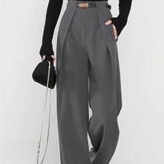 Perfect For Work Or A Unique Twist On Business Casual! Never Worn. Jeans Overall, Cami Shirt, Jeans Cargo, Winter Pants, Grey Dress Pants, Professional Attire, Cardigan Sweater Dress, Maxi Robes, Blazer And Shorts