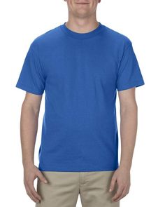 Adult 6.0 oz., 100% Cotton T-Shirt - ROYAL - S | Alstyle Adult 6.0 oz. Cotton T-Shirt in Royal Blue Size Small Blue Tees, Pacific Blue, T Shirt Style, Home T Shirts, Carolina Blue, Unisex Shorts, Classic Shirt, Calgary, American Apparel