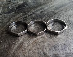 "Silver hex nut ring, hexagon nut ring, womens industrial stackable midi ring, dainty knuckle ring, simple geometric ring, gift for her, gift Welcome to my shop! ✈️ DHL EXPRESS SHIPPING AVAILABLE, 1-3 BUSINESS DAYS DELIVERY! ✔️ PLEASE MAKE SURE TO SELECT IT RIGHT BEFORE YOUR PURCHASE! ❗️ ❗️ DON'T FORGET TO ADD YOUR CELL # AT THE \"NOTE TO SELLER\" SECTION PLEASE KINDLY NOTE: THIS LISTING IS ONLY FOR ONE RING! This unique silver ring can glam your simple shirt and jeans or your rock, edgy style o Minimalist Octagon Jewelry For Everyday, Minimalist Faceted Promise Ring, Minimalist Everyday Octagon Jewelry, Unique Nickel-free Stackable Rings, Minimalist Octagon Promise Ring, Minimalist Adjustable Faceted Rings, Minimalist Handmade Stackable Open Rings, Minimalist Octagon Ring For Gift, Minimalist Silver Octagon Ring