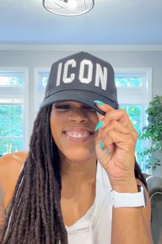 Top off your look with our Icon Trucker Hat! This adorable hat features high-quality thread embroidery and designed with an adjustable strap and a mesh back. This cap combines comfort and style effortlessly. Perfect for a casual day out or to add a trendy touch to your everyday outfits. Details Fabric: 100% Cotton Color: Black Style: Adjustable Trucker cap with mesh back Whether you're hitting the streets or lounging at home, this hat is your go-to for a chic, laid-back look. Romper Outfit, Thread Embroidery, Shoe Gifts, Black Style, Trucker Cap, The Streets, Everyday Outfits, Outfit Sets, Black Fashion