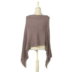 This Wrap Will Add a Touch Of Grace To Any Casual Day;Warm & Stylish Light Brown Triangle Shawl. omfortable & Durable: 100% Acrylic soft fabric blend makes for a long lasting garment that won't shrink and keeps its color longer. The one size sweater shawl fits most, can easily be worn with everything in your wardrobe. Covers Your Front, Rear & Shoulders Leaving Most Of Your Arms Free To Move. Makes An Excellent Choice On Chilly Days. One Size Fits Most Women. The color blocked styling makes for Winter Poncho, Sweater Shawl, Triangle Shawl, Knitted Shawl, Fringe Shawl, Triangle Shawls, Block Style, Knitted Shawls, Everyday Look