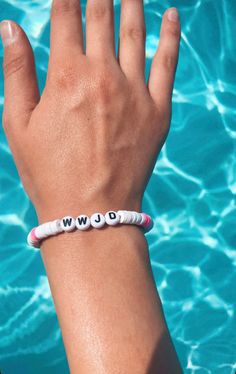 What Would Jesus Do bracelet Personalized Casual Bracelet Jewelry, Personalized Casual Bracelet, Casual Personalized Round Bracelets, Casual Personalized Bangle Bracelet, What Would Jesus Do Bracelet, What Would Jesus Do, Preppy Bracelets, Bracelet Ideas, Pink Bracelet