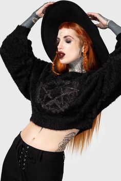 Winter Spirit Knit Sweater Killstar Clothing, Killstar Dress, Fluffy Knit, 2010 Fashion, Goth Clothing, Clothing Art, Halloween Vampire, Gothic Clothing, Gothic Horror