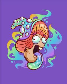 an image of a cartoon character in the shape of a mermaid with bubbles on her head