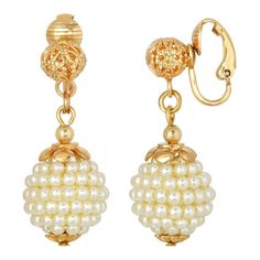 These classic clip on faux pearl drop earrings will be an everyday favorite. These classic clip on faux pearl drop earrings will be an everyday favorite. Length: 1.4 in. Backings: clip-on Metal: alloy Plating: gold tone Finish: polished Not appropriate for children 14 years old and younger. Size: One Size. Color: White. Gender: female. Age Group: adult. Material: Gold Plate. Beaded Drop Earrings, Online Earrings, Pearl Drop Earrings, Pearl Drop, Pearl Beads, Clip On, Faux Pearl, Gender Female, Jewelry Earrings Dangle