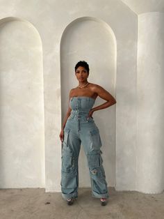 Jaden Jumpsuit – Liberate LA Jean Fit, Denim On Denim, Boyfriend Jean, A Boyfriend, Denim Jumpsuit, Night Looks, Winter Fashion Outfits, Cinched Waist, Fall Vibes