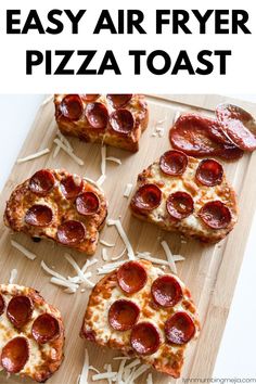 4 Ingredient Easy Air Fryer Pizza Toasts | Easy, Quick Lunch, Dinner Ideas | Picky Eater Friendly