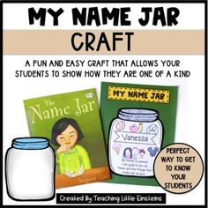 the name jar craft is shown with two books