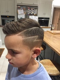 Boys haircut with lightning bolt design. #boyshaircut #roccorex Lightning Haircut Design, Boys Haircuts With Lightning Bolt, Lightning Bolt In Hair Boys, Lightning Hair Design, Boys Hair Lightning Bolt, Designs For Boys Haircut, Baseball Laces Haircut, Boy Design Haircut, Boys Design Haircut