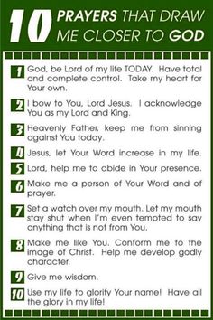 the ten rules for prayers that draw me closer to god