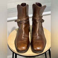 This Robust Jodhpur Boot, Nearly 50 Years Old, Fits Men's Sizes 9.0 - 9.5. It's One Of Only Three Known Pairs Of Florsheim Jodhpurs, With No Online References To A Vintage Florsheim Jodhpur Boot. Its Taller Gusseted Shaft Adds Uniqueness. It Features Some Toe Scuffs That Enhance Its Vintage Charm While Maintaining Amazing Leather Condition. Jodhpur Boots, Jodhpur, Vintage Charms, 50 Years, Mens Fitness, Men's Shoes, Shoe Boots, Man Shop, Boots