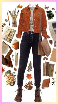 Aesthetic Outfits Ideas Fall, Science Core Outfit, Halloween Vibes Outfit, Bookish Aesthetic Outfit, Autumn Vibes Outfit, Bookcore Outfit, Halloweencore Outfit, Autumncore Outfit, October Outfits Aesthetic