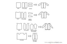 the instructions for how to make an origami shirt with sleeves and collars