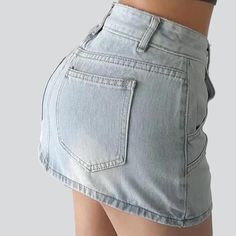 Make a statement with our ultra-short. medium-waisted. vintage-inspired denim skirt from the 2023 Summer Collection! This urban-trend staple is the perfect balance between contemporary fashion and '90s-inspired nostalgia. Crafted with premium quality denim. it features a unique distressed pattern and a reliable zipper and button duo.Why You'll Love It Grunge Galore: Embody the iconic '90s grunge movement with these effortlessly cool shorts. Distinctive Distressed Pattern: Expertly crafted wear a Y2k Streetwear Skort With Pockets, Y2k High Waist Mini Skirt For Streetwear, Trendy Denim Skirt With Pockets For Streetwear, Trendy Mini Skirt With Pockets For Streetwear, Y2k Short Denim Skirt With Pockets, Y2k Style Mini Length Bottoms With Pockets, Y2k Mini Length Bottoms With Pockets, High Waist Mini Skirt With Pockets For Streetwear, Y2k High Waist Cotton Skort