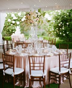 a table set up for a formal dinner