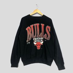 Vintage Chicago Bulls NBA Sweatshirt Easy 30 day return policy Varsity Basketball Tops With Team Logo, Throwback College Tops With Embroidered Logo, Throwback Sports Season Tops With Ribbed Cuffs, Sportswear Fan Merch Crew Neck Top, Sportswear Fan Merchandise Crew Neck Top, Throwback Basketball Tops With Team Logo, Throwback Crew Neck Top For Sports Events, Throwback Sports Season Tops With Relaxed Fit, Sportswear Crew Neck Top With Team Logo