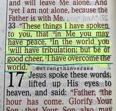 an open bible with the words jesus spoke these words