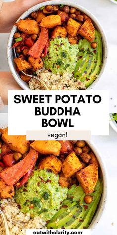 Best Vegan Buddha Bowl Buddha Bowl Recipe, Vegan Chickpea Recipes, Fluffy Quinoa, Dairy Free Pesto, Buddha Bowls Recipe, Vegan Buddha Bowl, Healthy Bowls Recipes, Healthy Bowls