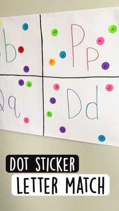 the letter match for dot sticker letters