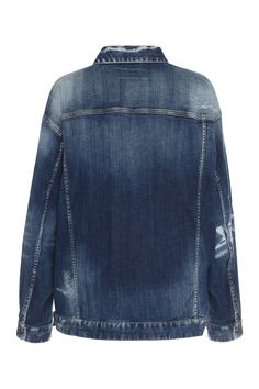 Step out in style with our DESTROYED DENIM JACKET, the perfect addition to your luxury fashion collection. Made with 100% cotton, this jacket features eye-catching contrast stitching for a unique and edgy look that will turn heads wherever you go. With two buttoned front flap pockets and two front pockets, this jacket is as functional as it is fashionable, allowing you to carry your essentials in style. Material: 100% cotton Design: Contrast stitching, two buttoned front flap pockets, two front Destroyed Denim Jacket, Destroyed Denim, Top Designer Brands, Edgy Look, Denim Jacket Women, Diaper Backpack, High End Fashion, Casual Backpack, Contrast Stitch